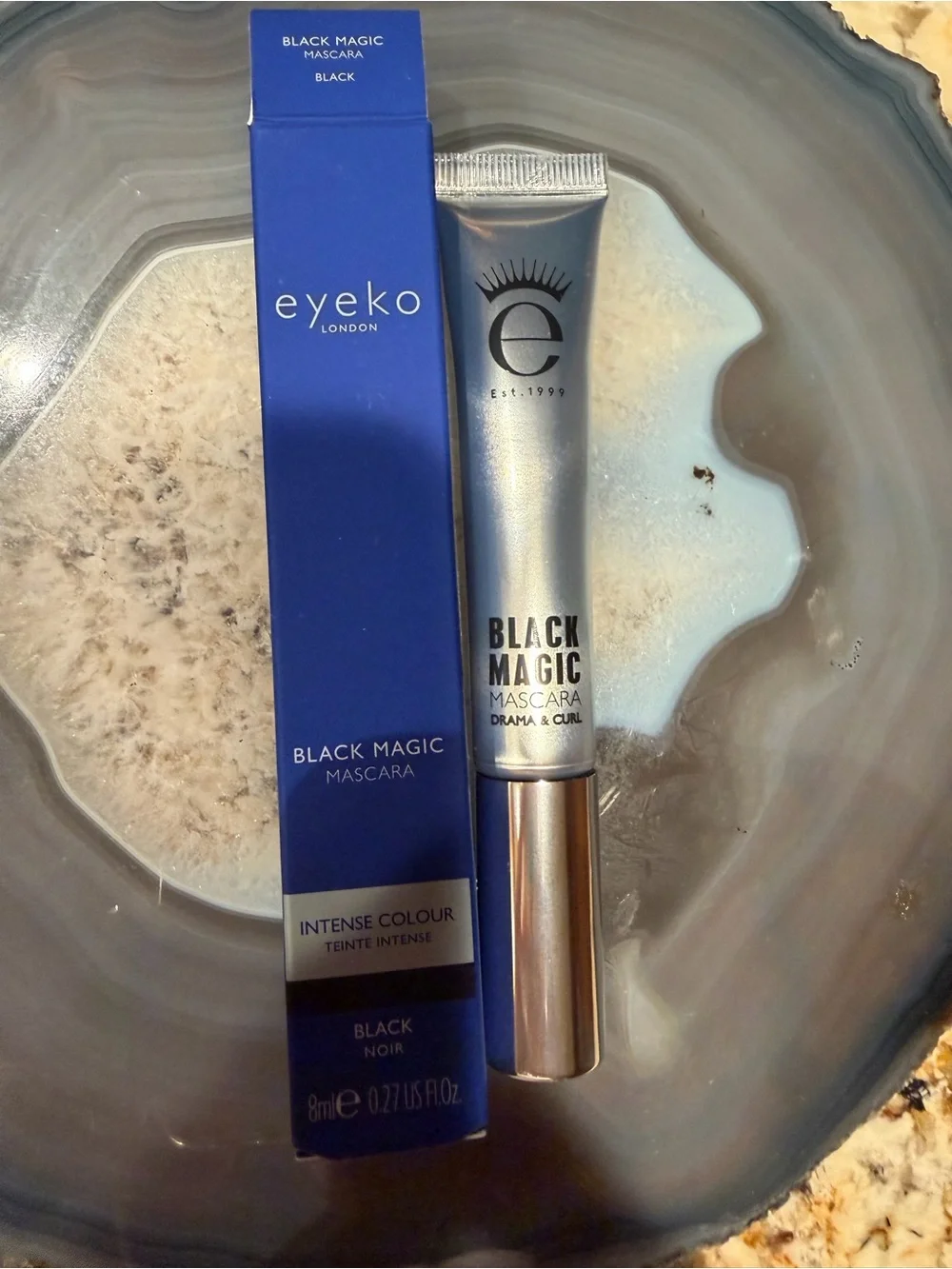 Eyeko Mascara Life Wristlet KeyTag Coffee Mask & Butterfly Necklace Bundle